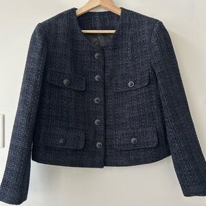 CHANEL Tweed Uniform Blazer Jacket Classic Timeless